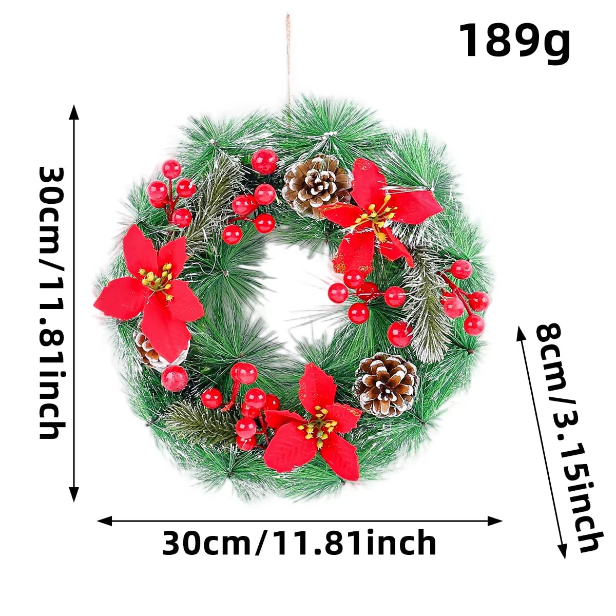 Colección de coronas navideñas estilo pino · referencia de imagen 2