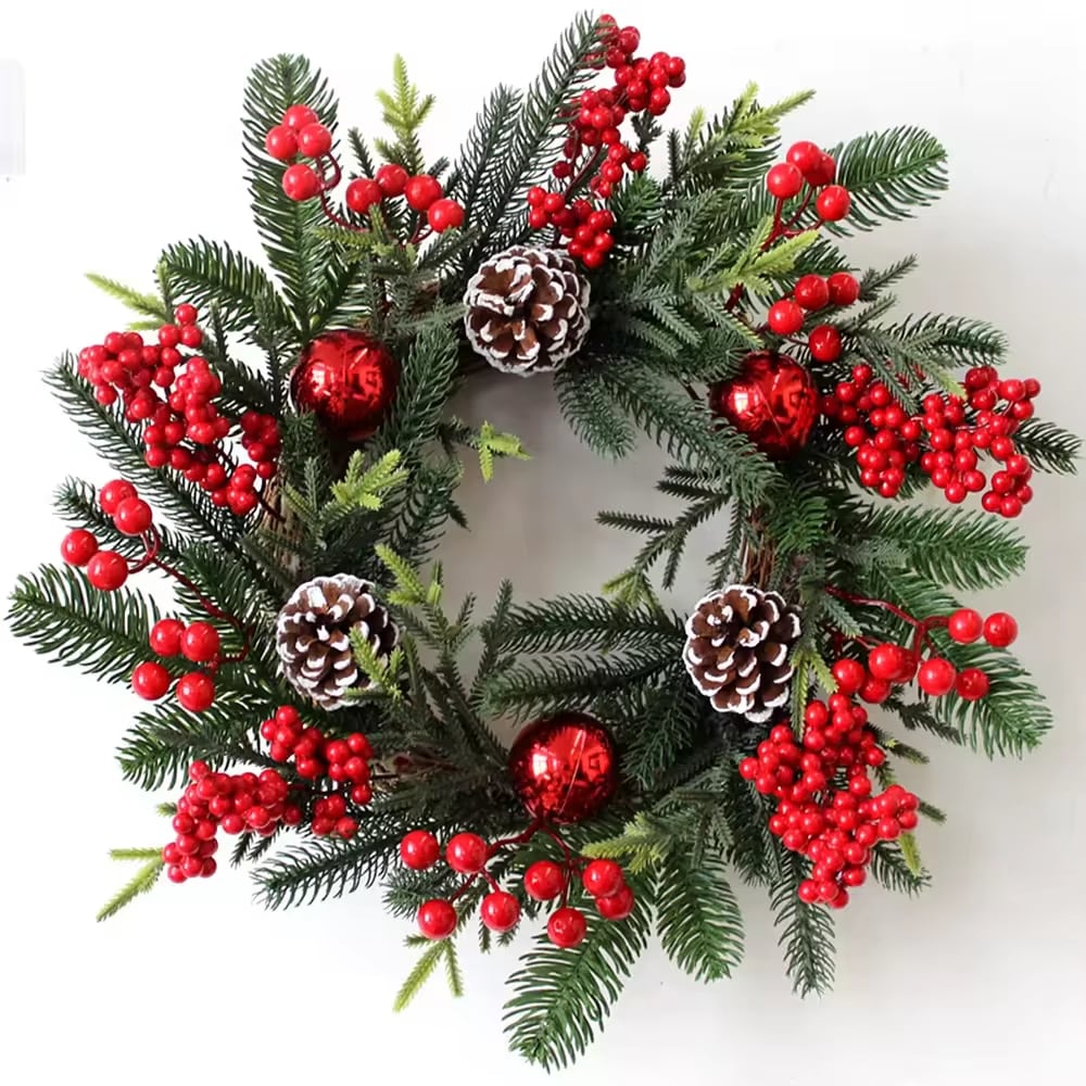 Colección de coronas navideñas estilo pino · referencia de imagen 18
