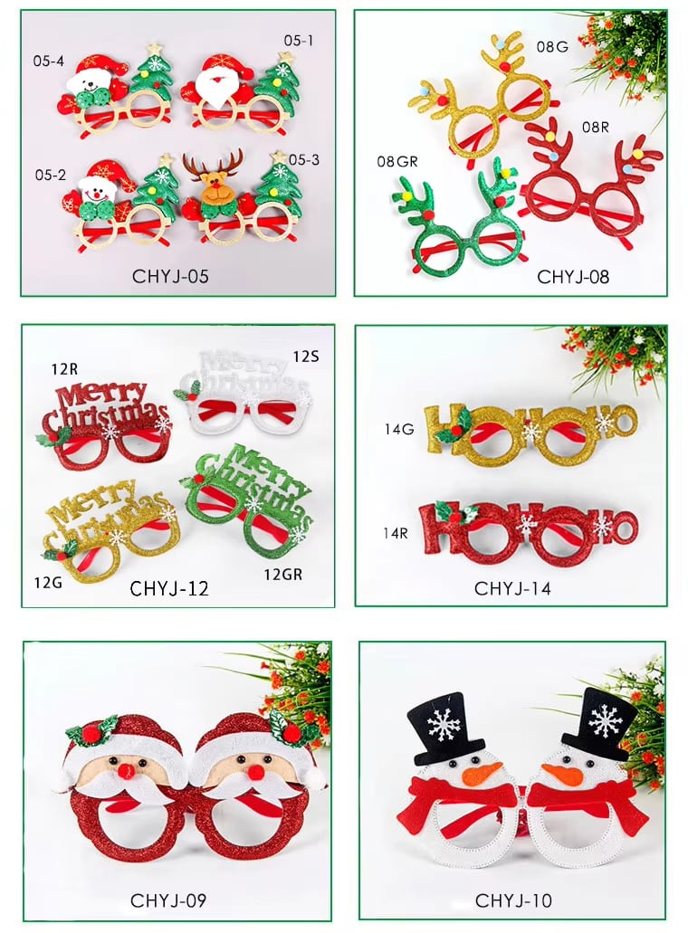 Gafas de Papá Noel, reno y muñeco de nieve · referencia de imagen 4