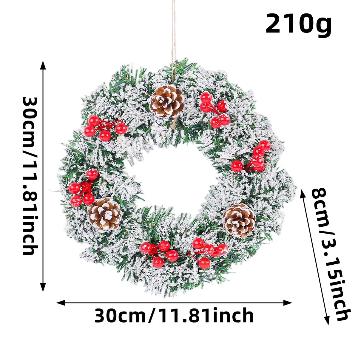 Colección de coronas navideñas estilo pino · referencia de imagen 5