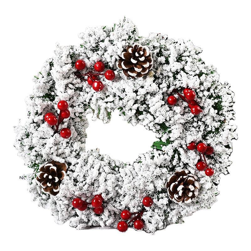 Colección de coronas navideñas estilo pino 5
