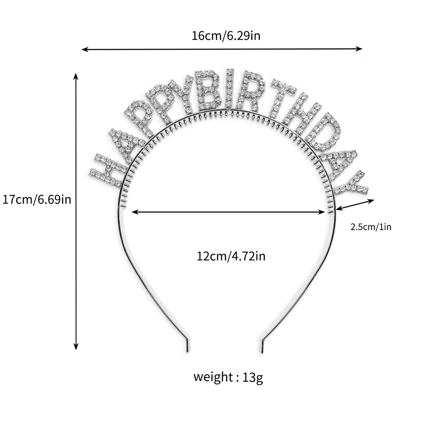 Diadema con letras Happy Birthday 6