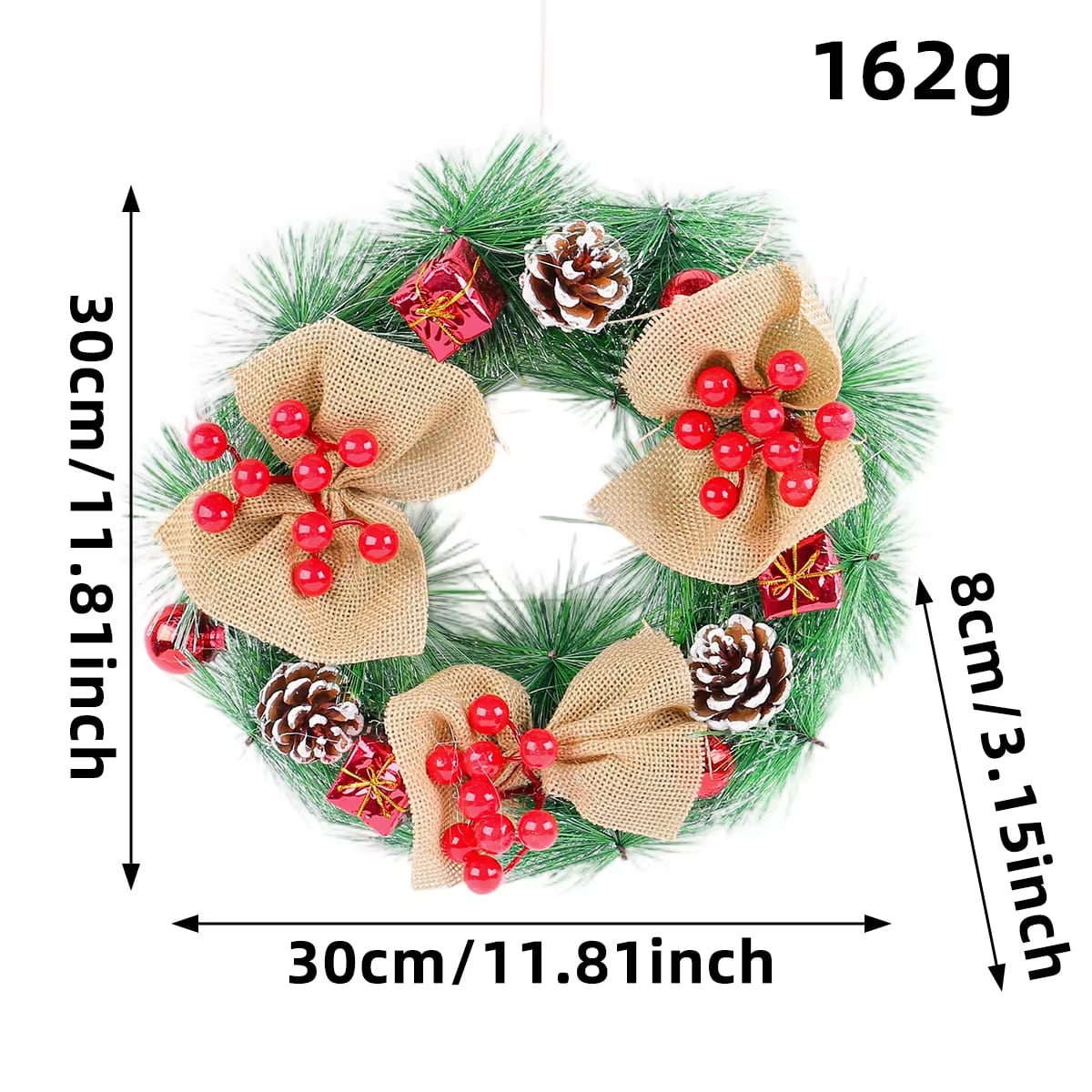 Colección de coronas navideñas estilo pino · referencia de imagen 4