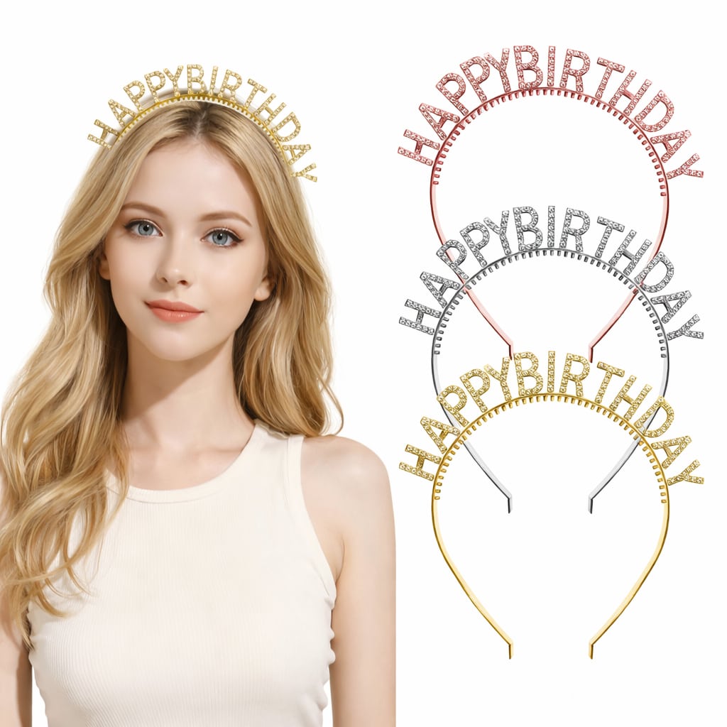 Diadema con letras Happy Birthday