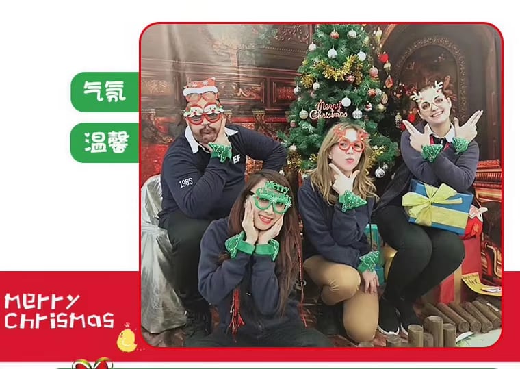 Gafas de Papá Noel, reno y muñeco de nieve · referencia de imagen 2
