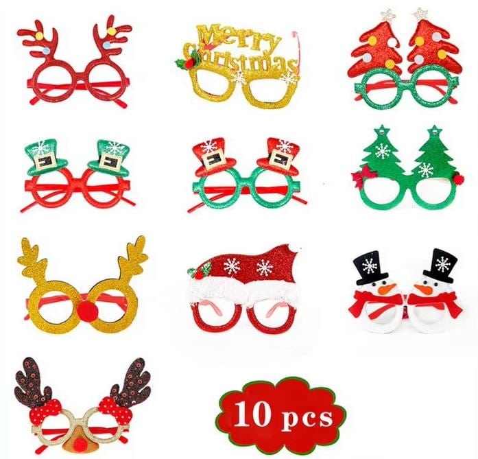 Gafas navideñas con purpurina 6