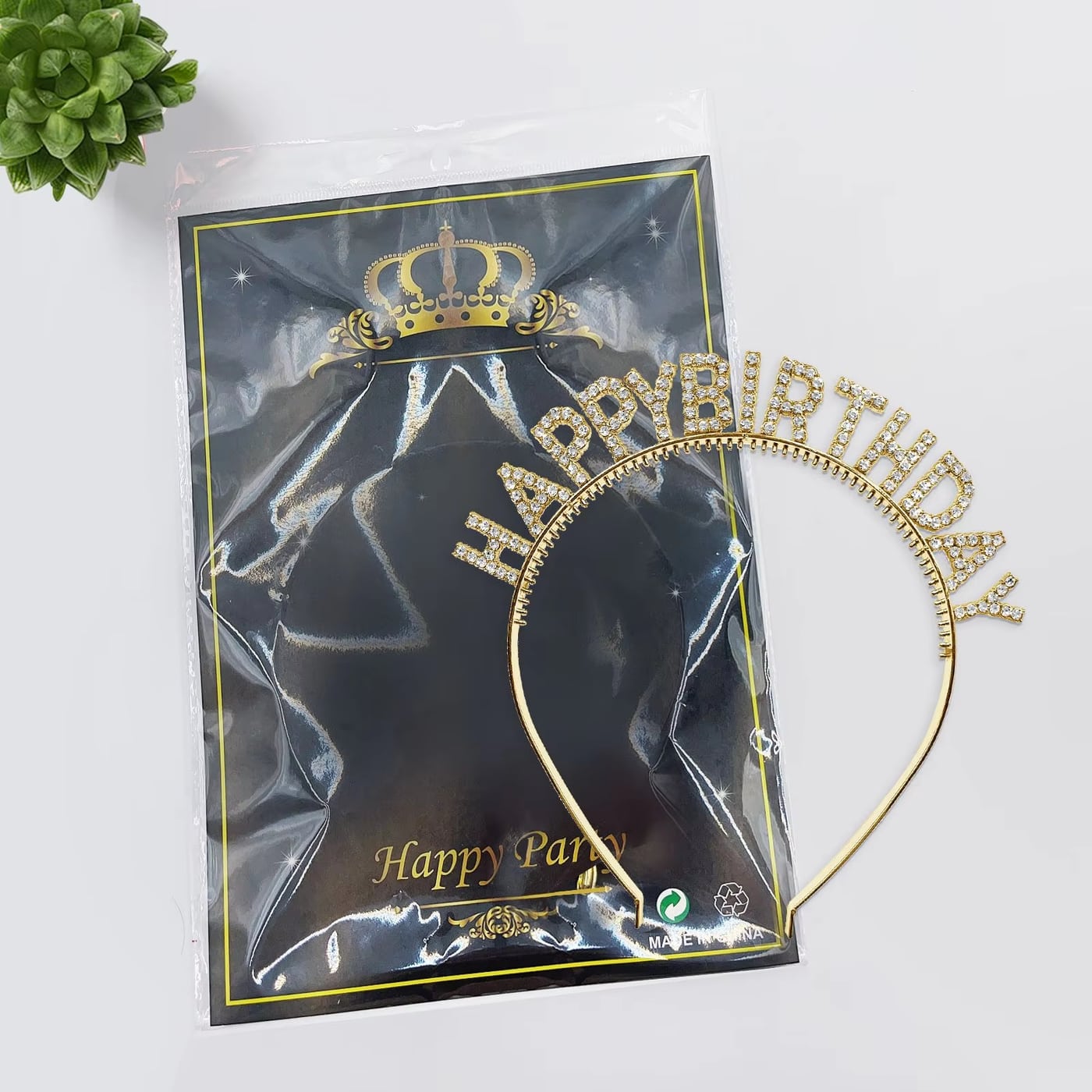 Diadema con letras Happy Birthday · referencia de imagen 1