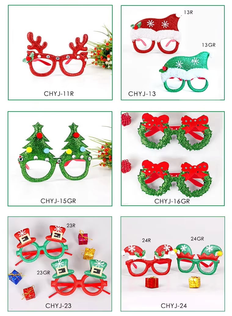Gafas de Papá Noel, reno y muñeco de nieve · referencia de imagen 5
