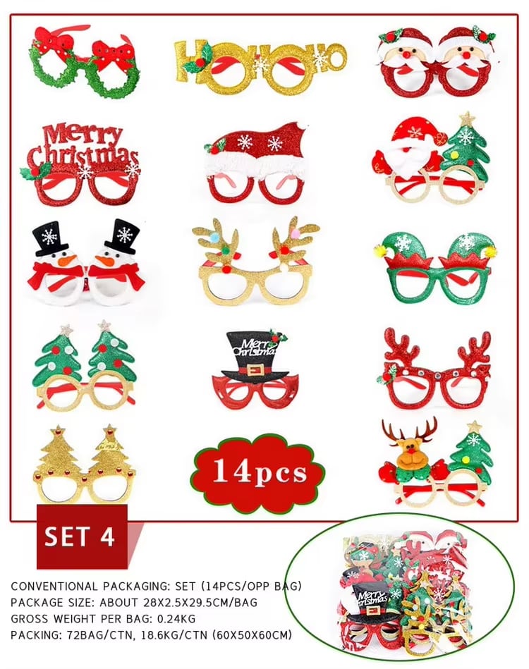 Colección de gafas navideñas de fantasía · referencia de imagen 3