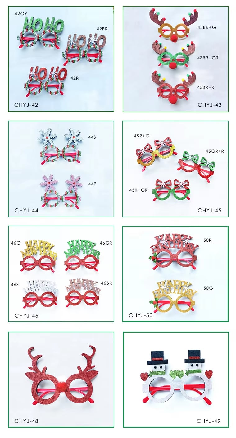 Gafas de Papá Noel, reno y muñeco de nieve · referencia de imagen 9