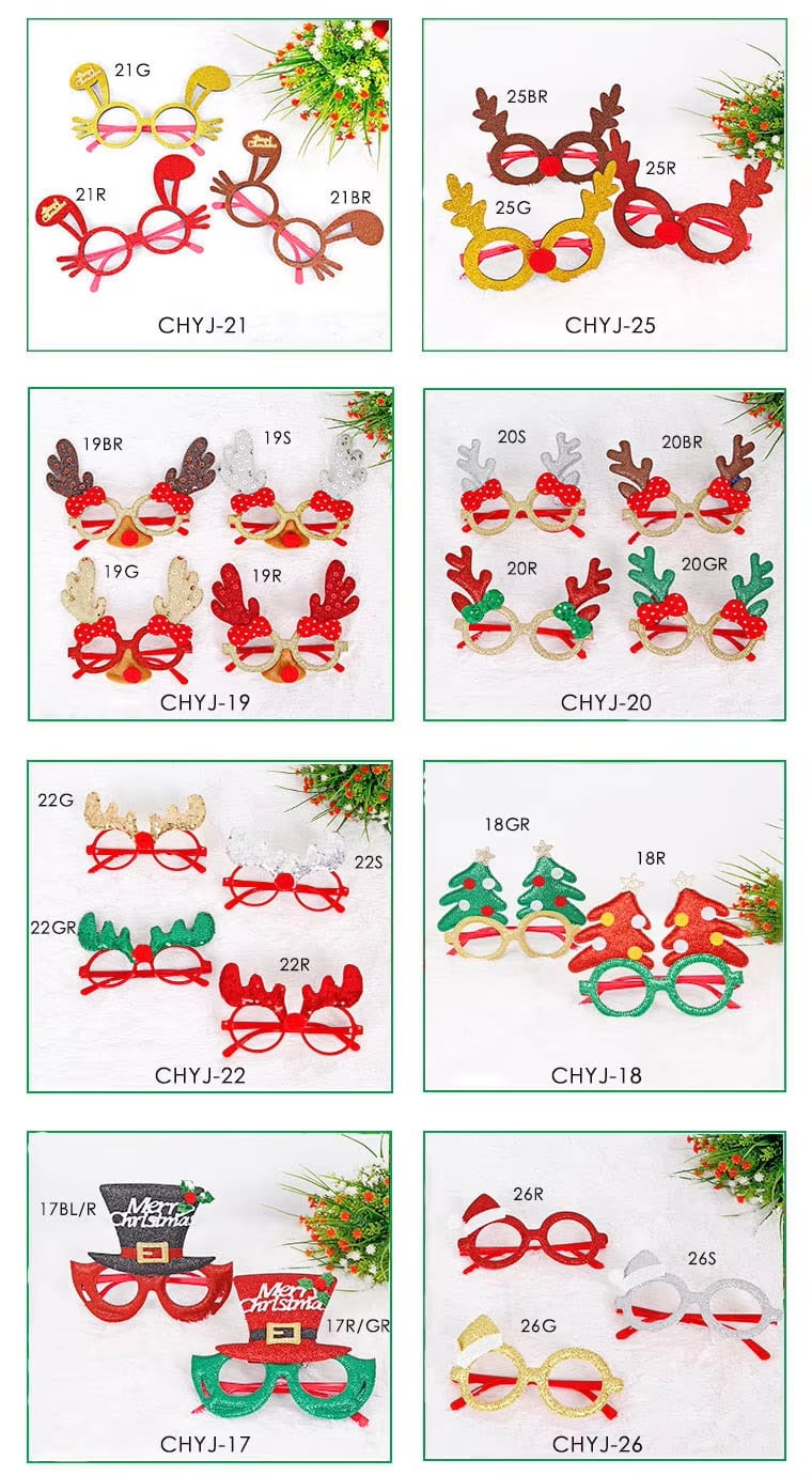 Gafas de Papá Noel, reno y muñeco de nieve · referencia de imagen 6