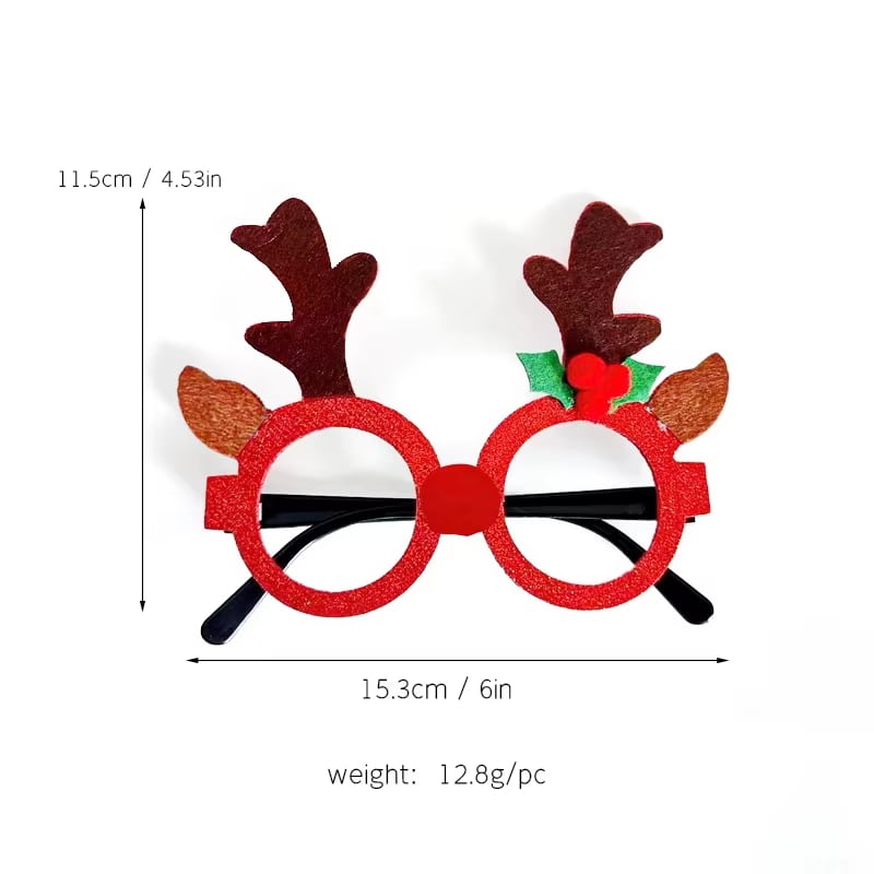 Gafas de Papá Noel, reno y muñeco de nieve · referencia de imagen 19