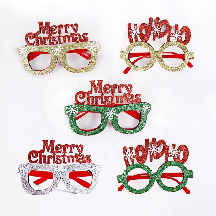 Gafas con letras Merry Christmas