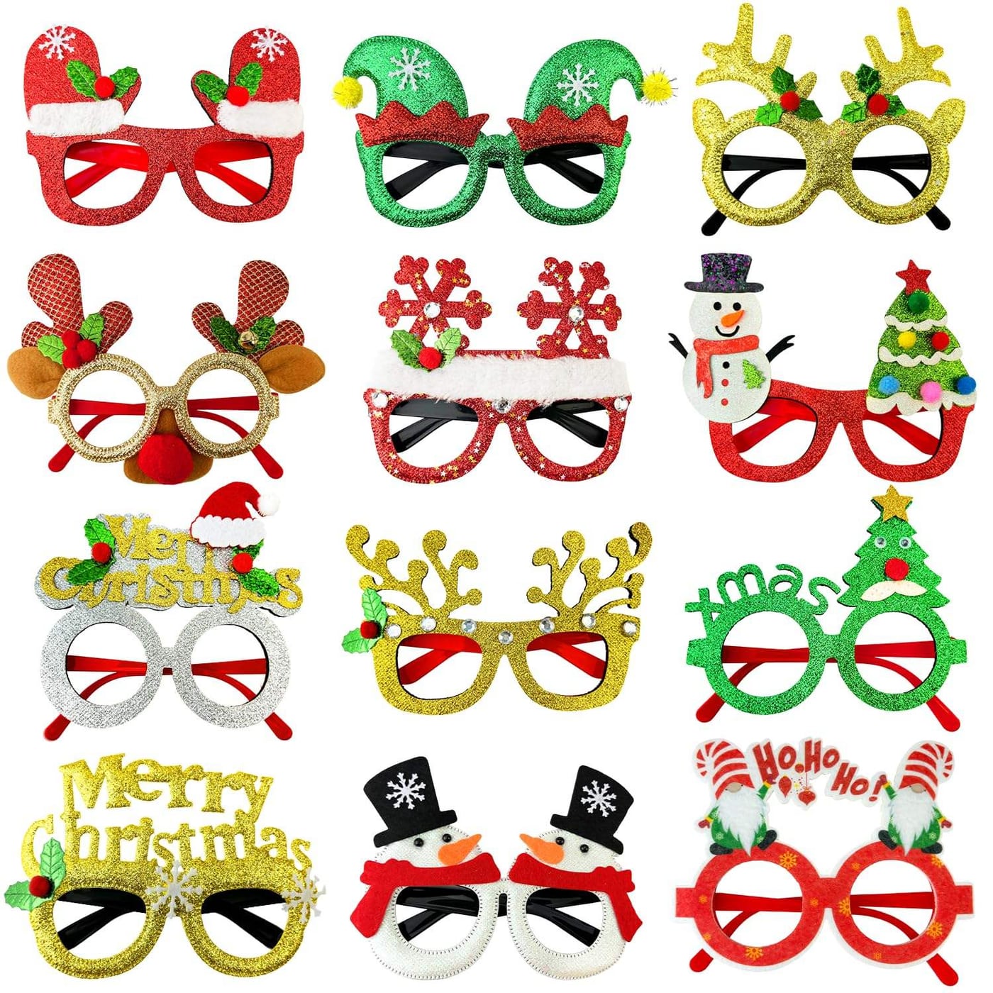 Colección de gafas navideñas de fantasía