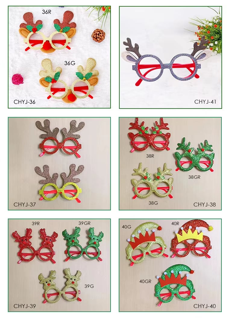 Gafas de Papá Noel, reno y muñeco de nieve · referencia de imagen 8