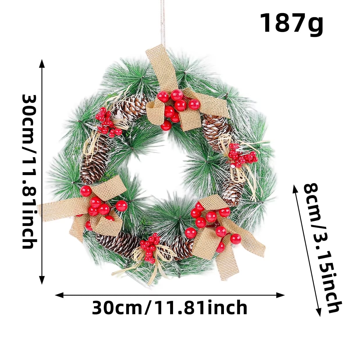 Colección de coronas navideñas estilo pino · referencia de imagen 3