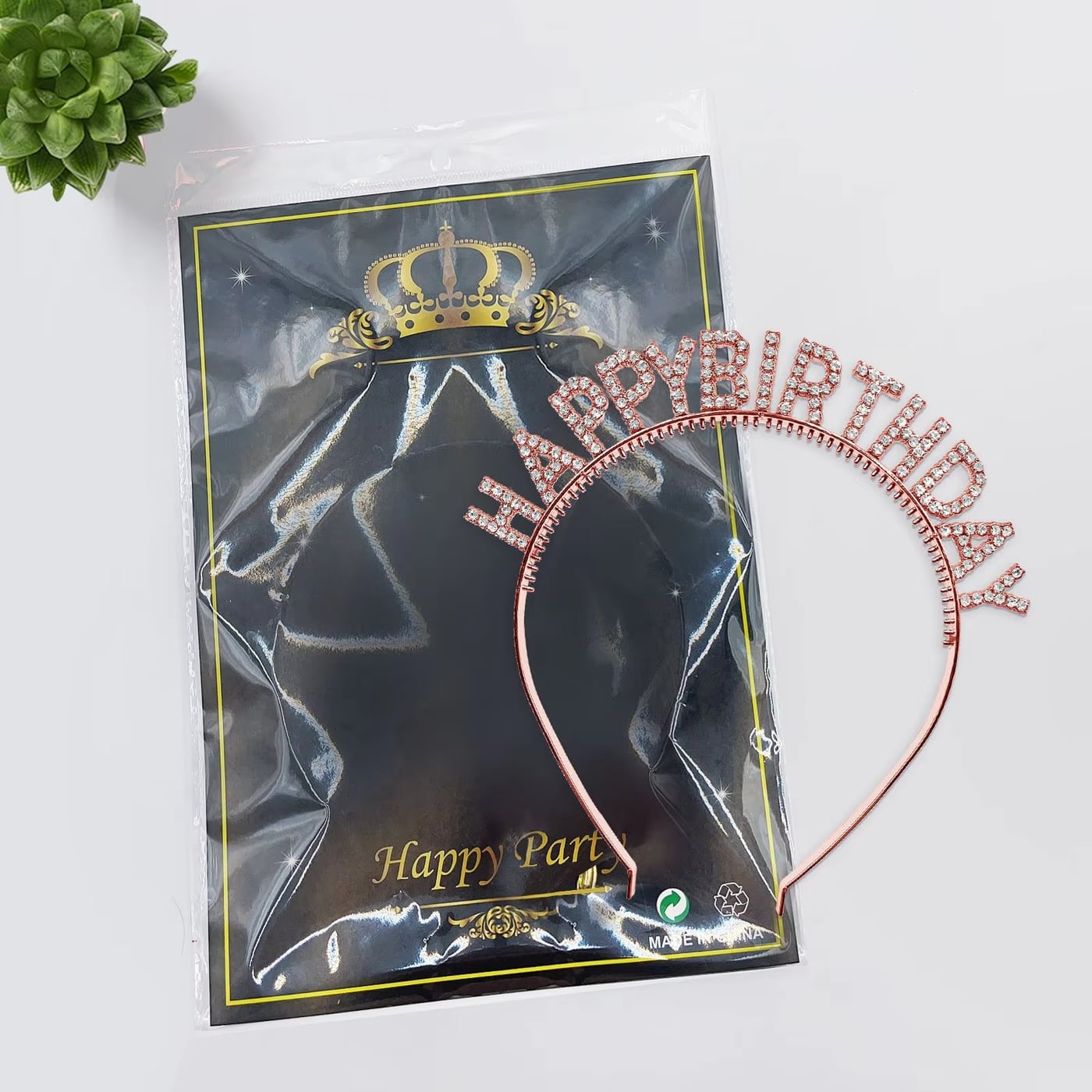 Diadema con letras Happy Birthday · referencia de imagen 3