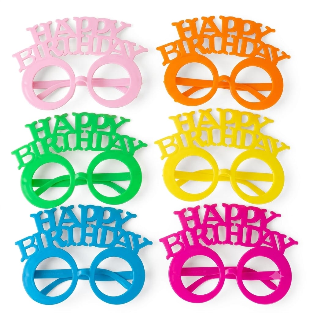 Colorful HAPPY BIRTHDAY Glasses