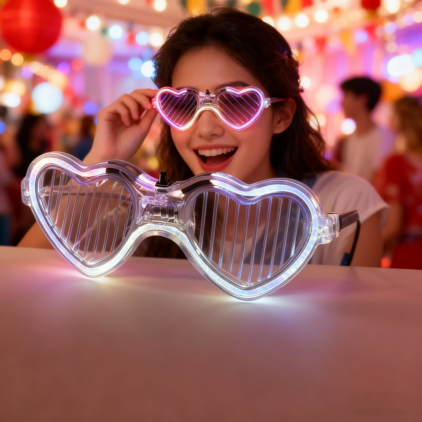 Heart Shutter LED Glasses