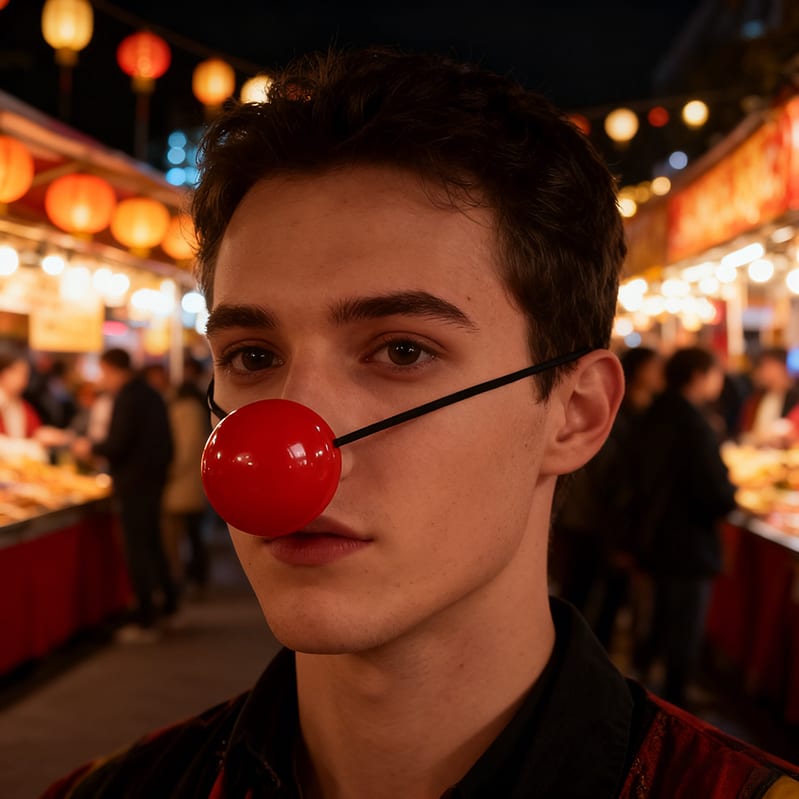 LED glowing clown nose for Christmas and carnival shows