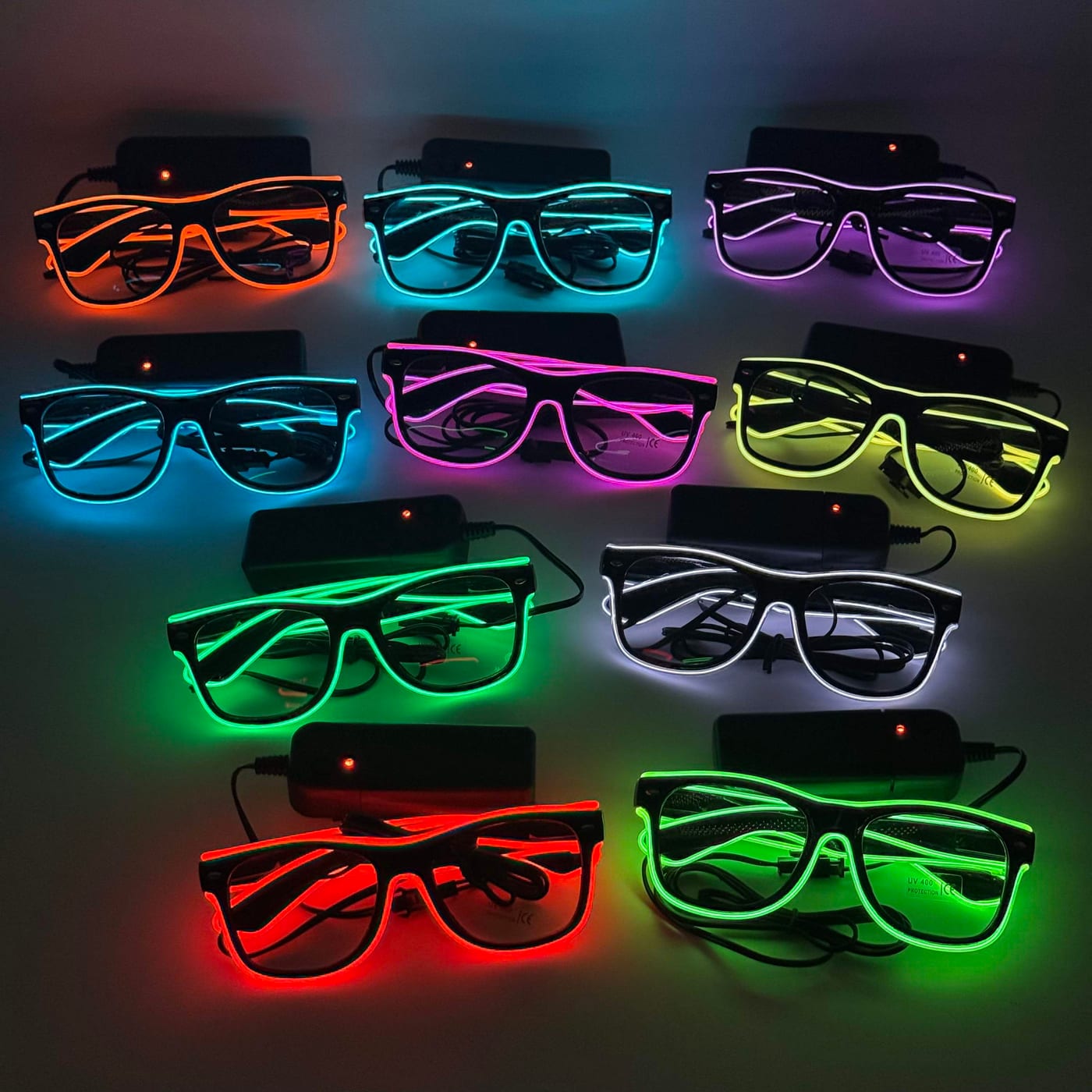 Wired Transparent LED Glasses